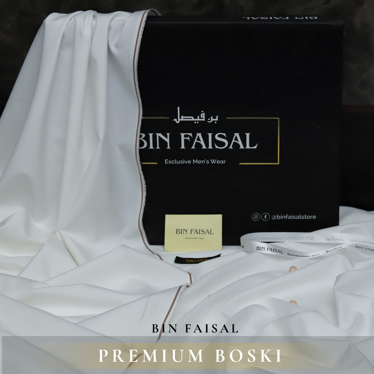 BIN FAISAL LUXURY BOSKI :-OFF WHITE