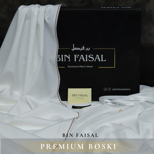 BIN FAISAL LUXURY BOSKI :-OFF WHITE