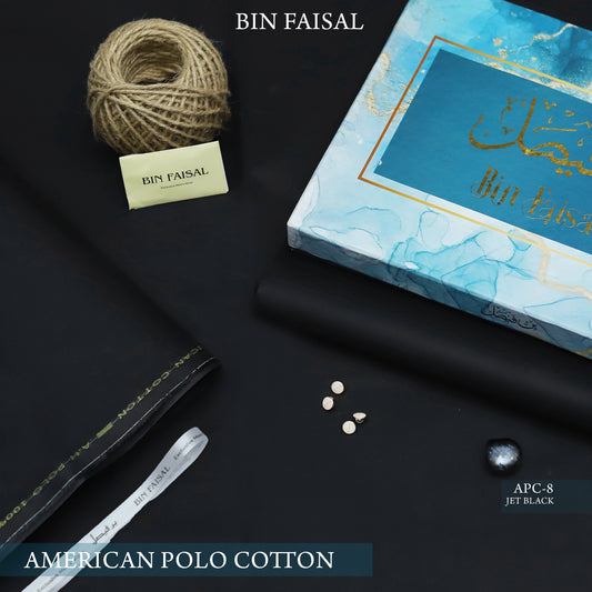 Elite Gold American Polo Cotton"-Black