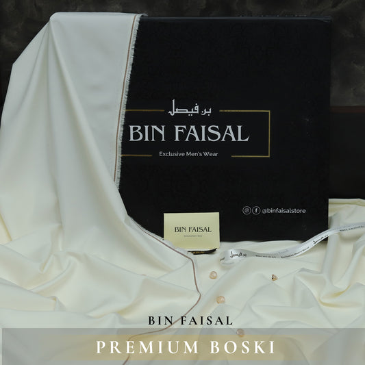 BIN FAISAL LUXURY BOSKI :- CREAM