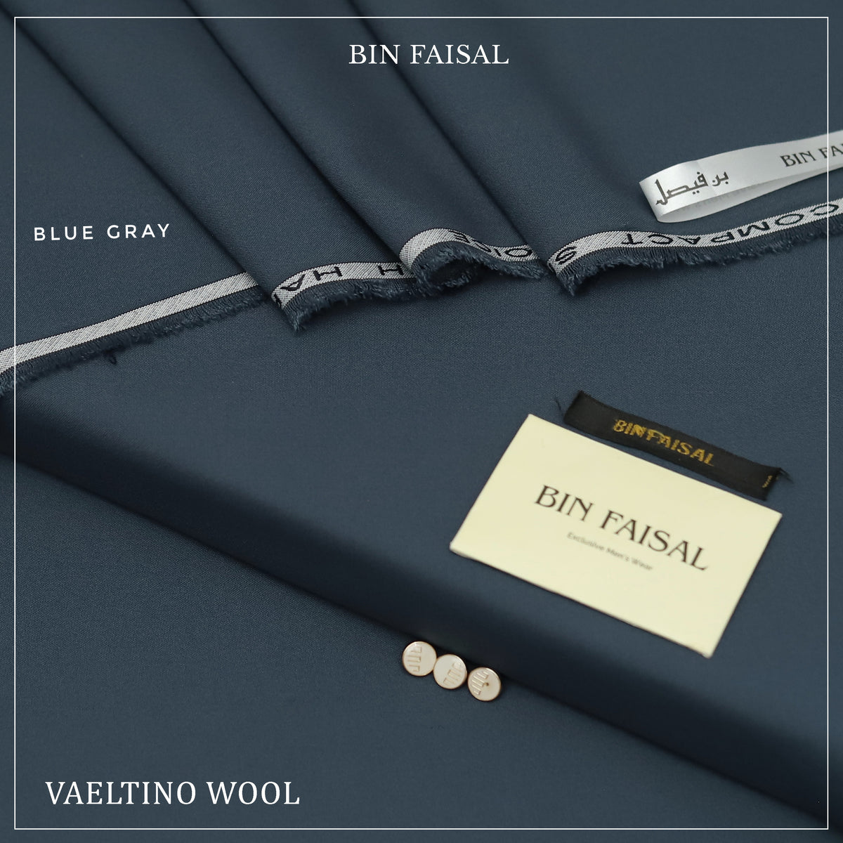 Valetino Wool -Blue Gray