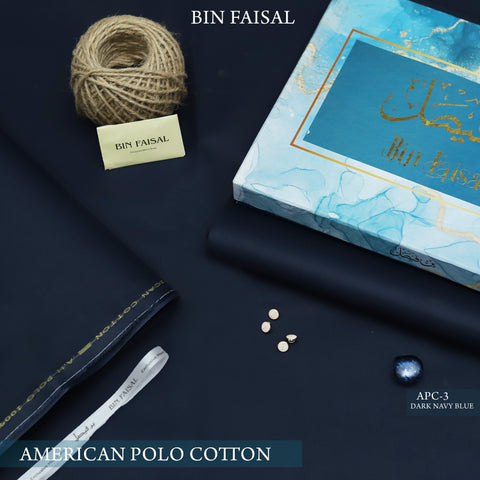 Elite Gold American Polo Cotton"-Navy Blue