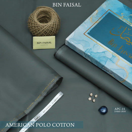 Elite Gold American Polo Cotton"-Drak Gray