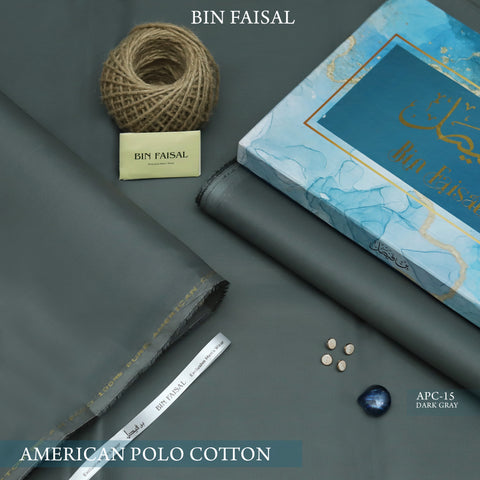 Elite Gold American Polo Cotton"-Drak Gray