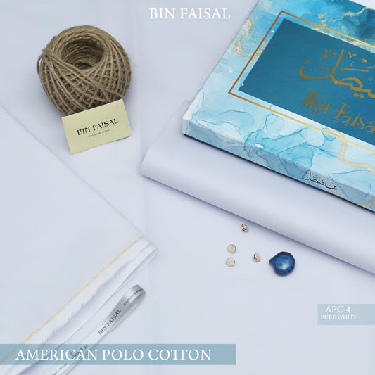 Elite Gold American Polo Cotton"-White