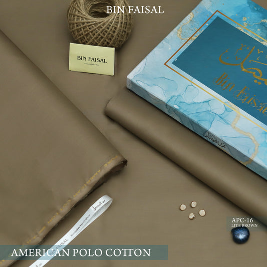 Elite Gold American Polo Cotton"-Lite Brown