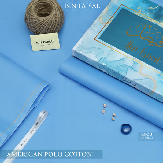 Elite Gold American Polo Cotton"-Sky Blue