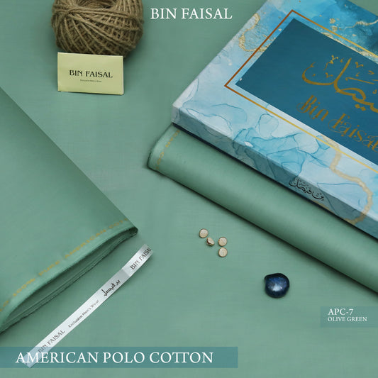 Elite Gold American Polo Cotton"-Olive Green