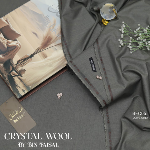 Luxury Crystal Wool - Olive Gray