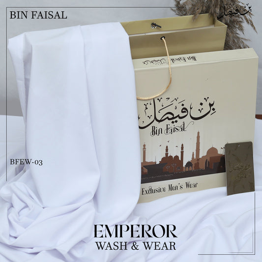Emperor Luxury Wash & Wear”-Pure White BFEW03