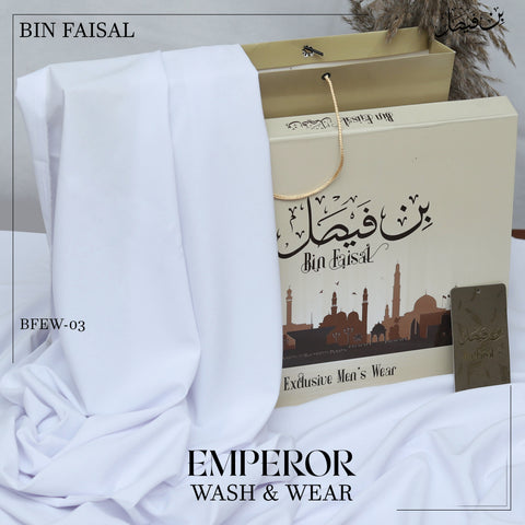 Emperor Luxury Wash & Wear”-Pure White BFEW03