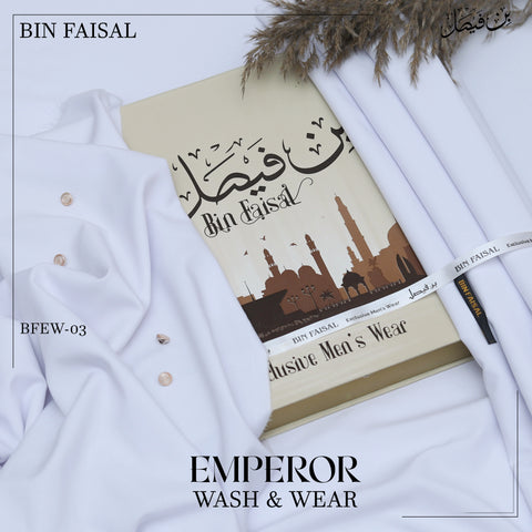 Emperor Luxury Wash & Wear”-Pure White BFEW03
