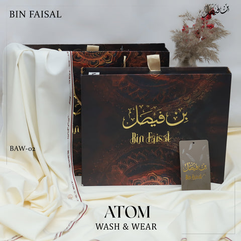 ATOM Wash & Wear Wrinkle Free | Premium Boski Feel Summer Fabric | Boski Cream
