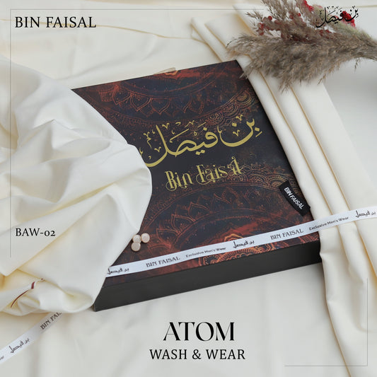ATOM Wash & Wear Wrinkle Free | Premium Boski Feel Summer Fabric | Boski Cream