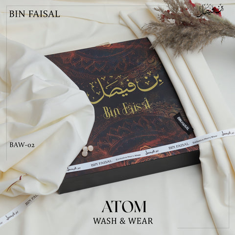 ATOM Wash & Wear Wrinkle Free | Premium Boski Feel Summer Fabric | Boski Cream