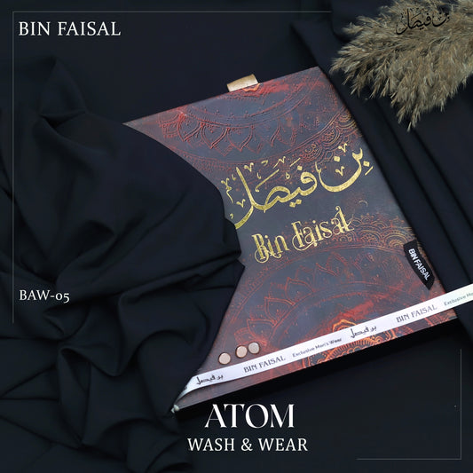 ATOM Wash & Wear Wrinkle Free | Premium Boski Feel Fabric | Charcoal